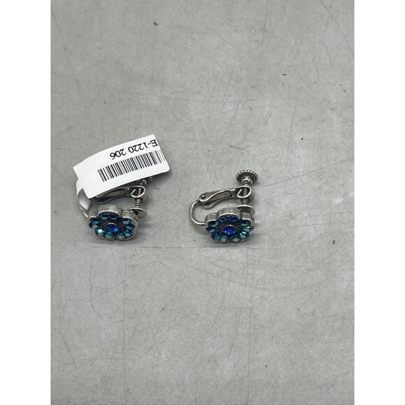 Mariana drop dangle blue floral earrings handmade crystal os E1220 206 READ NEW - Picture 4 of 5